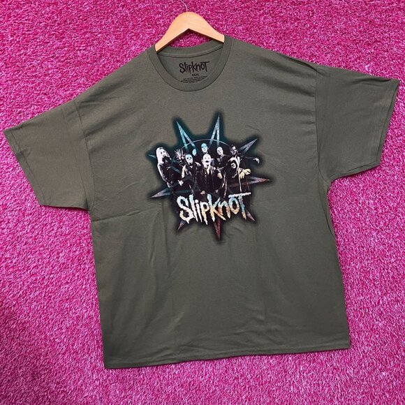 Slipknot Group Star Olive T-Shirt 3XL - Picture 3 of 5